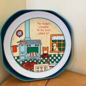 Lasting Memories Decorative Plate No Recipe's Complete Vintage 1985 Kitchen Cat